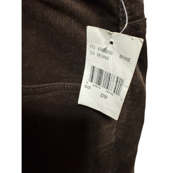 Kut From the Kloth Diana Corduroy Relaxed Skinny Pants Brown Size 22W NWT - Picture 4 of 11